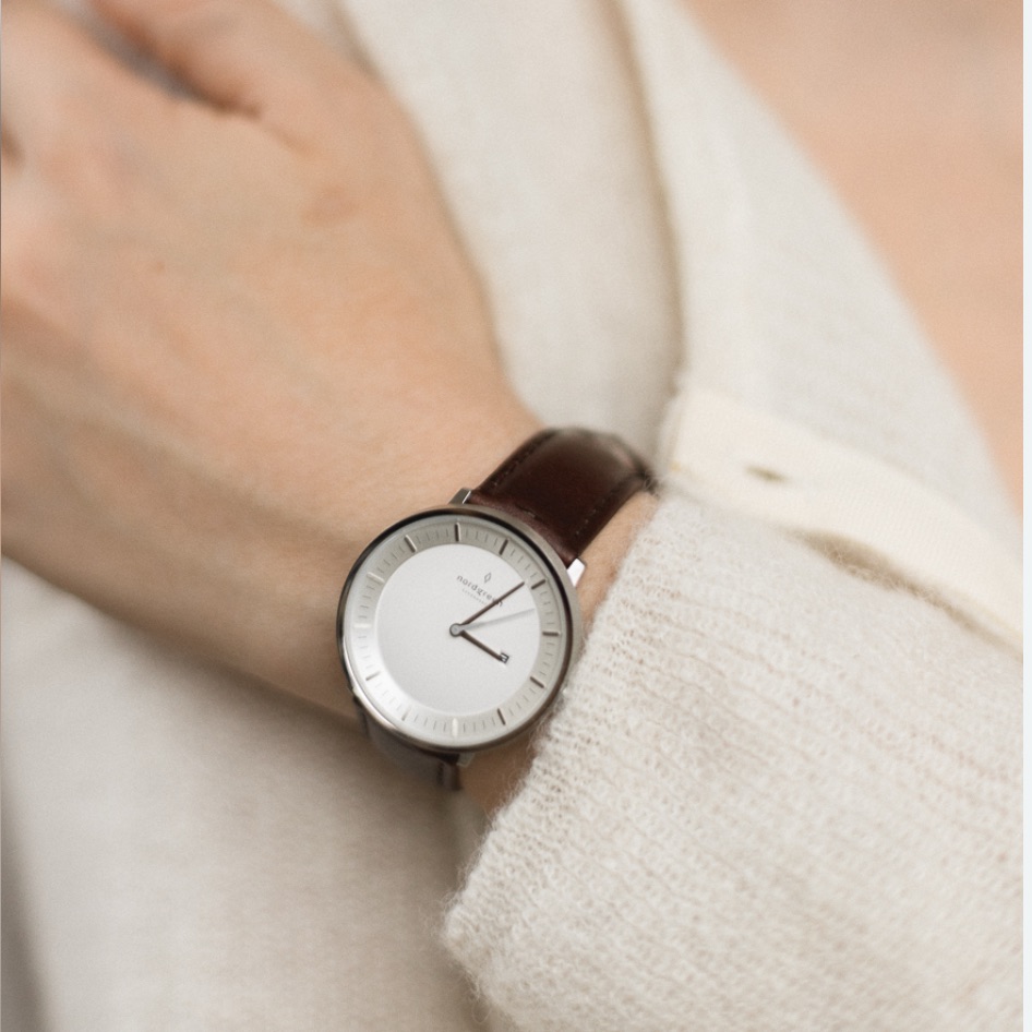 GoldTone Watch Philosopher With Black Leather Strap